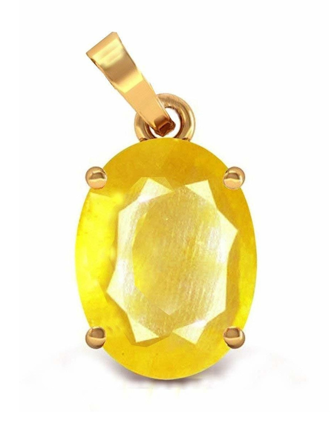 elitemart Men Oval Shaped Gemstone Sapphire Stone Pendant