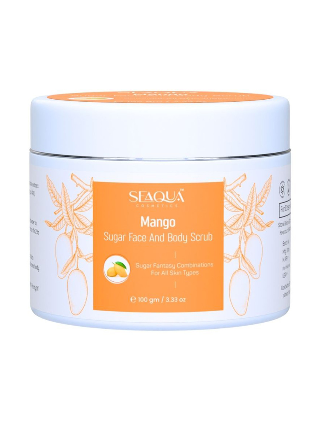 Seaqua cosmetics Mango Sugar Face & Body Scrub - 100 g