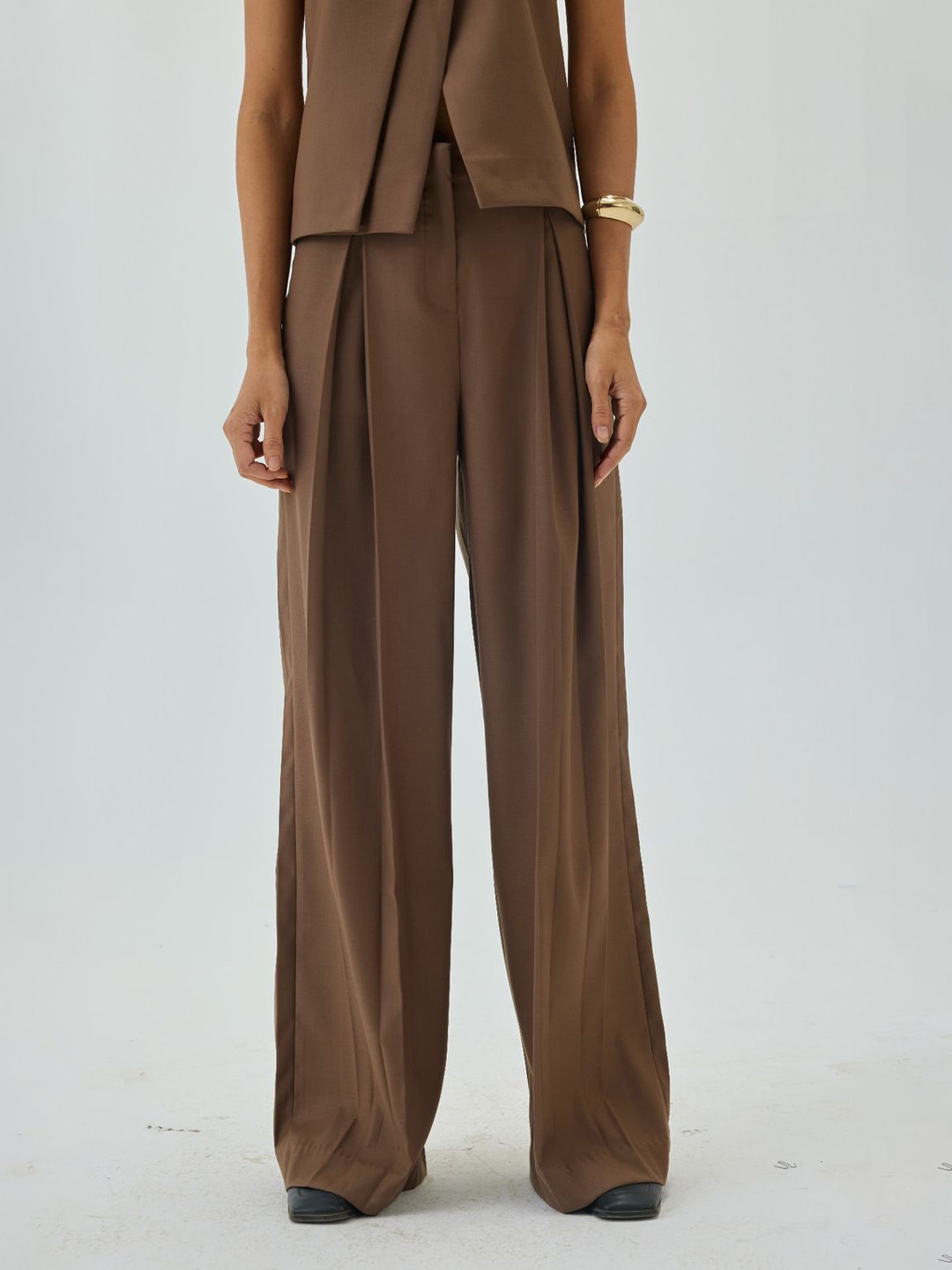 Shop Staple Women High-Rise Wide Leg Trousers