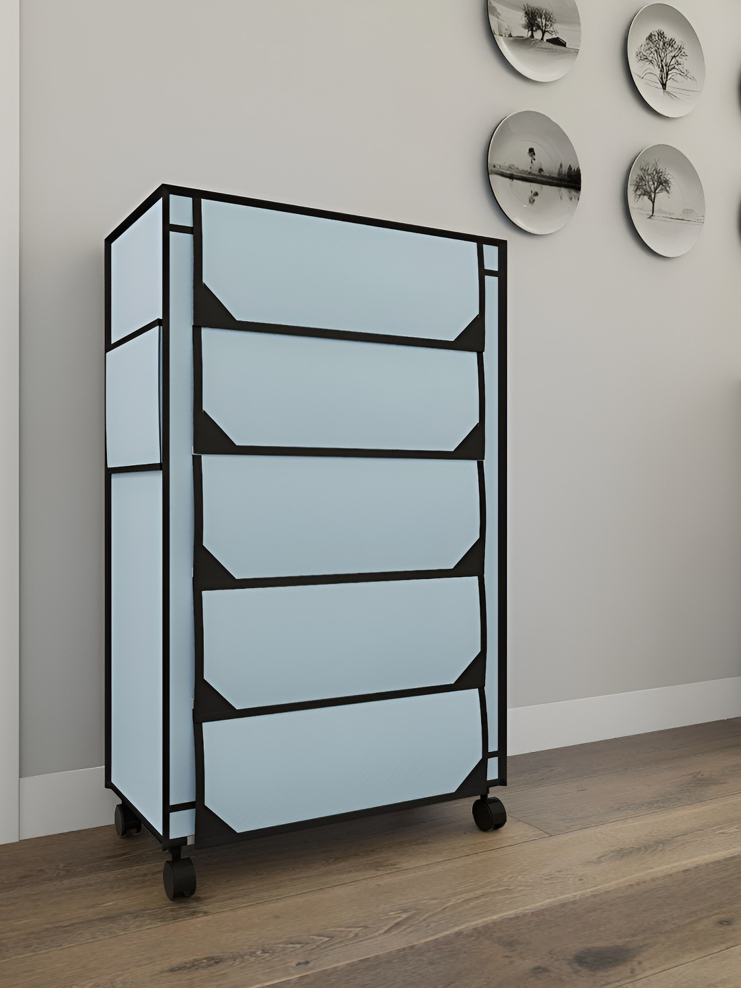 Fabura Unisex 5-Layers Shoe Rack With Wheels