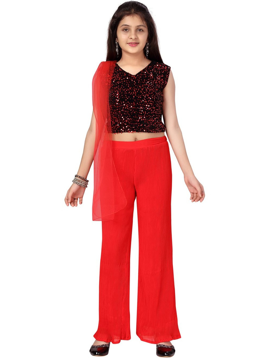 BAESD Girls Sequin Embellished Top with Trousers