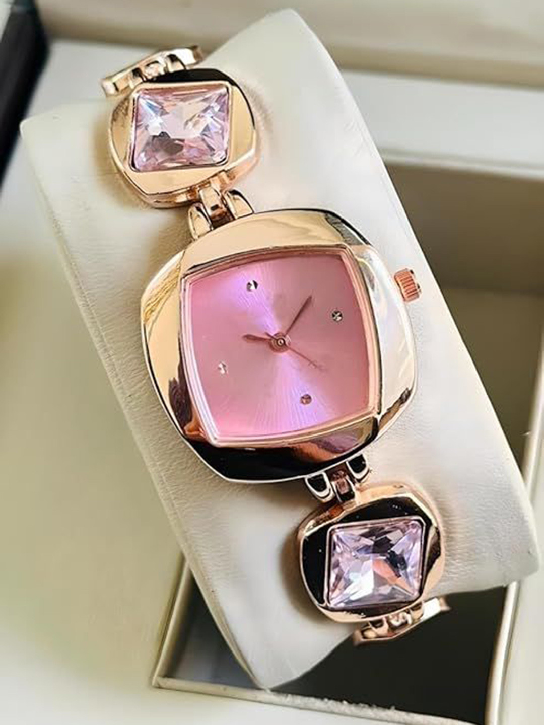 THE SHOPOHOLIC Pack of 2 Women Embellished Analogue Watches LR-SIL-PINK-ROSE-PINK