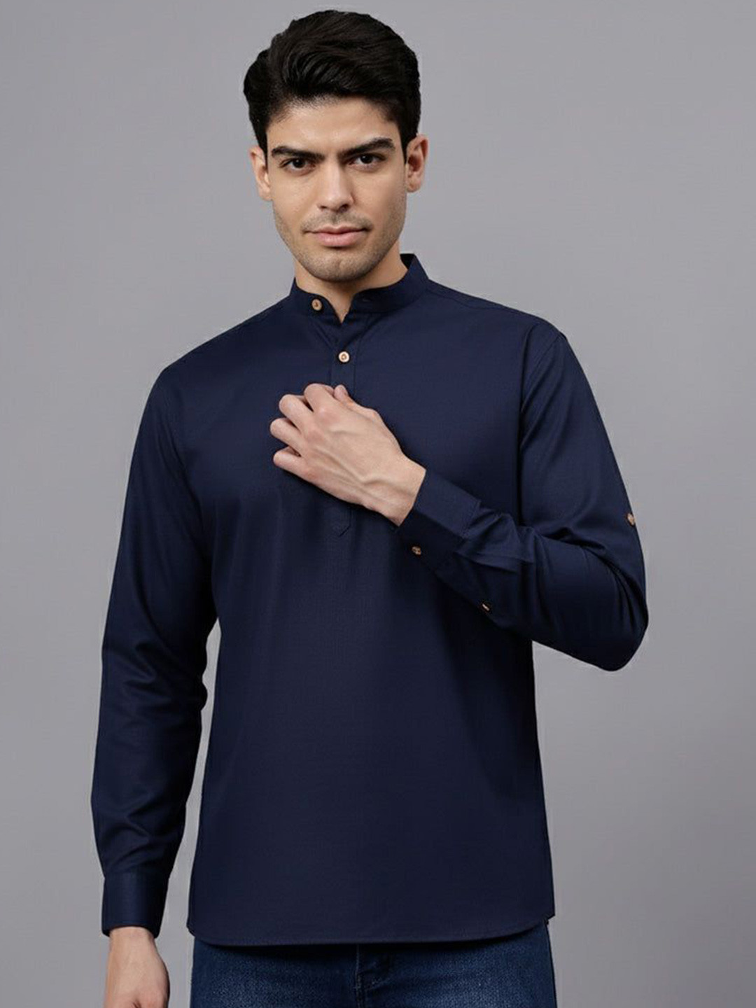 DEVA Traditional Men Solid Daily Cotton Straight Kurta