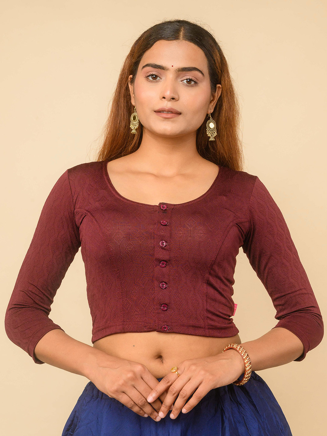 Bindigasm's Advi Women's Woven Design Saree Blouse