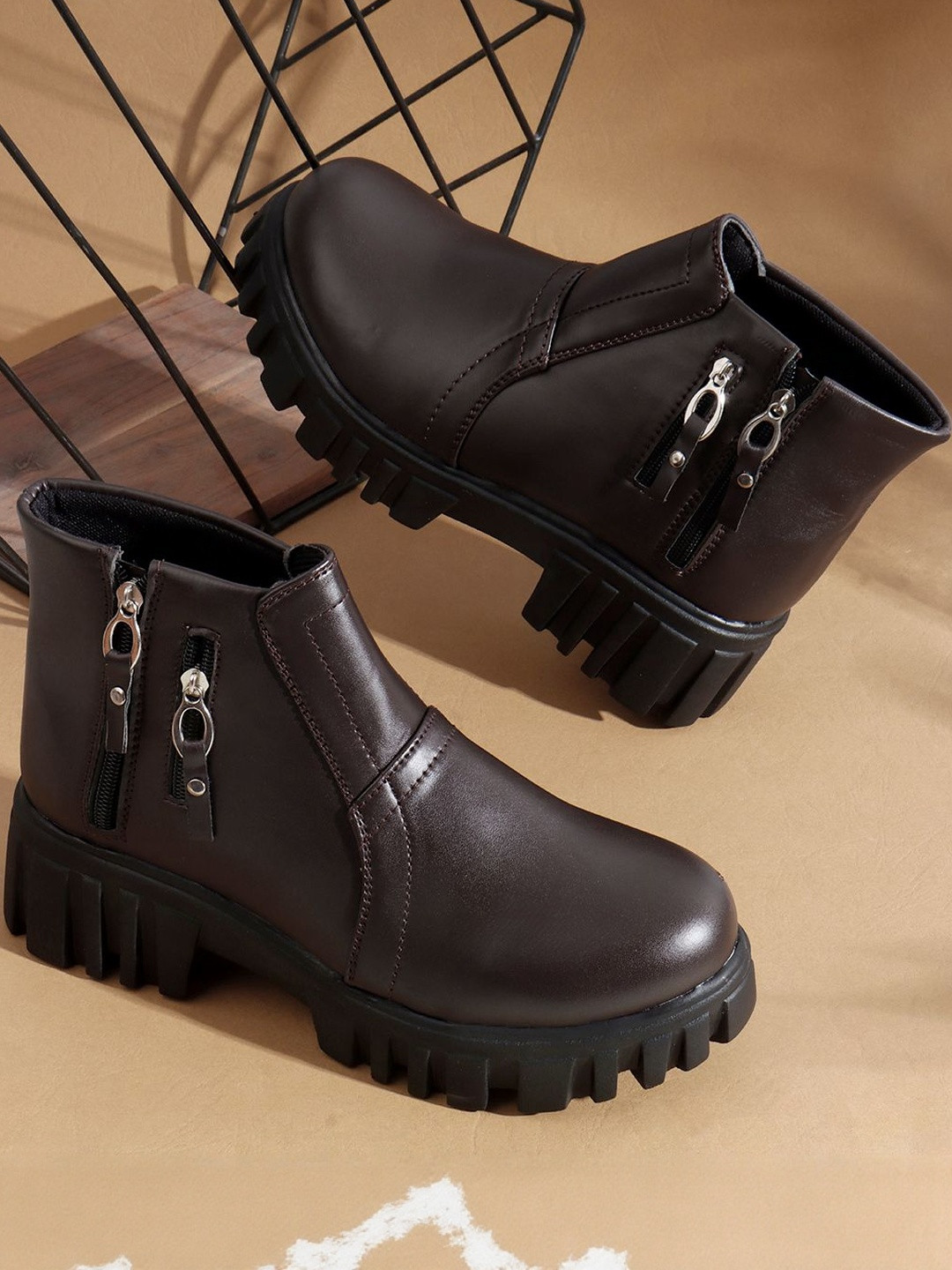 Roadster Women Dual Zipper Ankle Boots