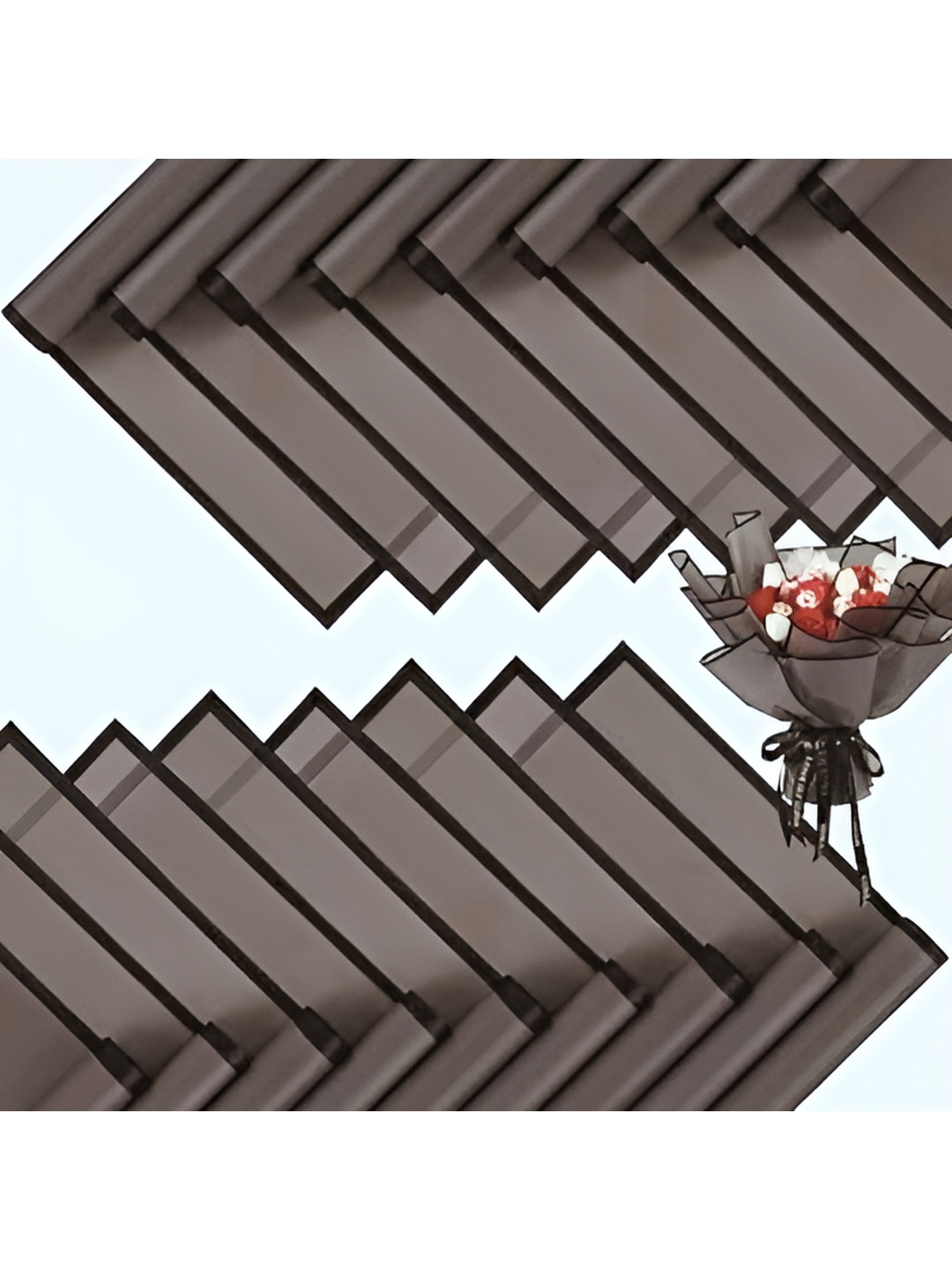 SAKSHAM Black Flower Wrapping