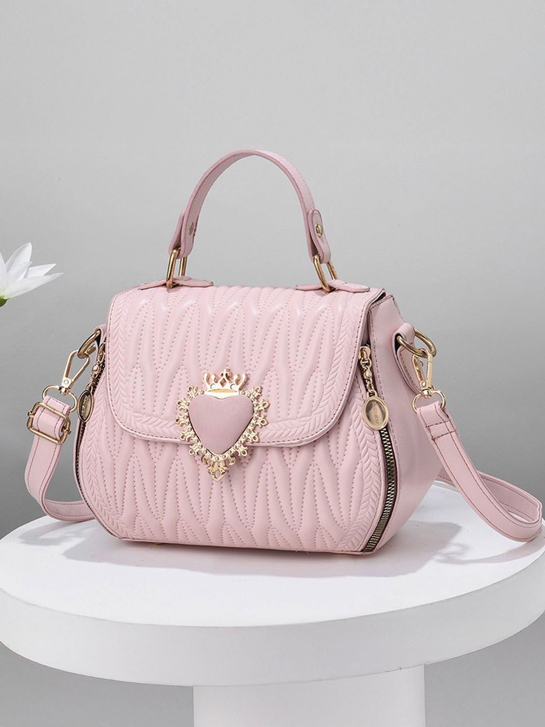 StyleCast Women Textured Bowling Sling Bag