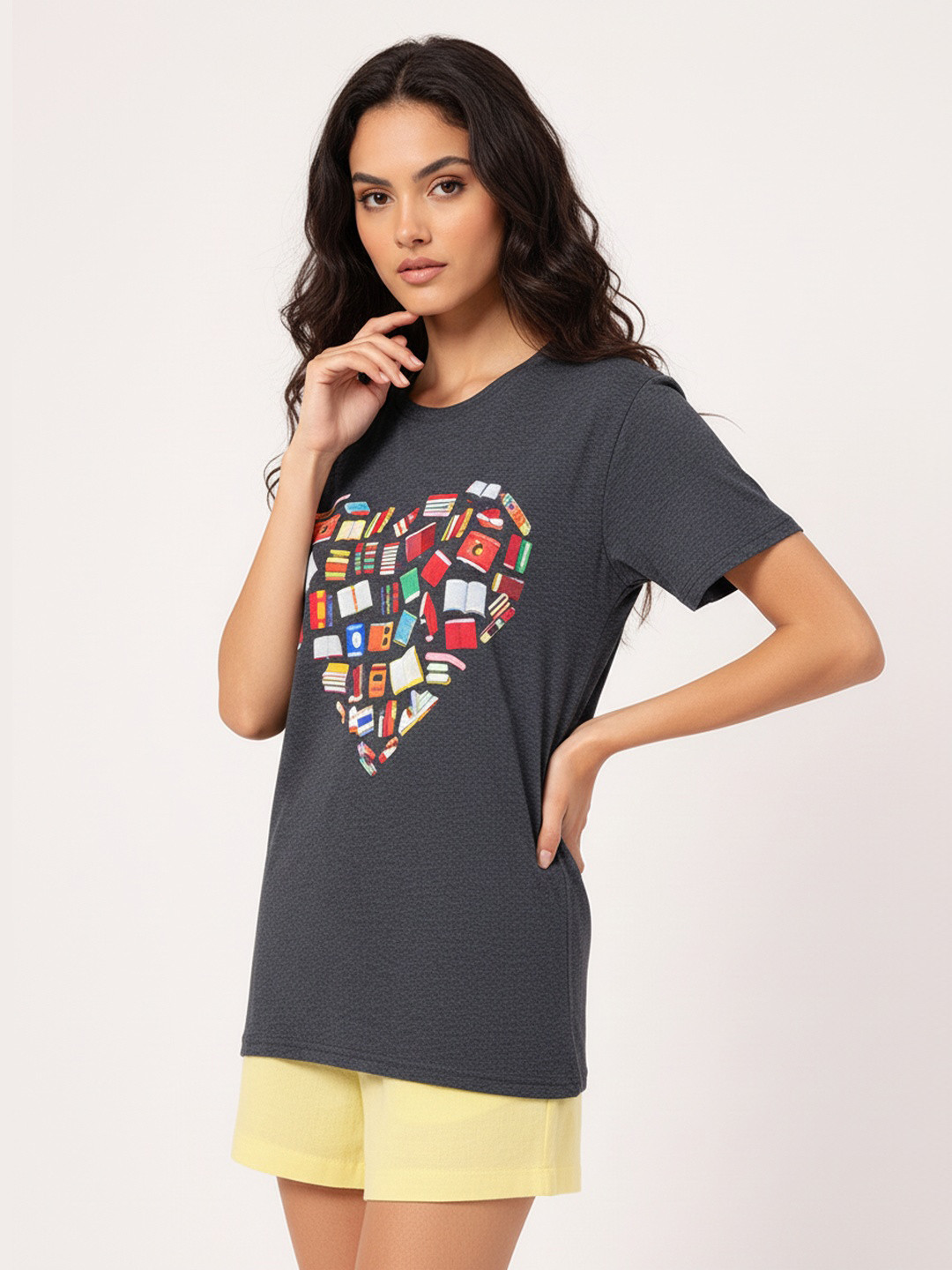 DressBerry Bibliophile Bae Printed Relaxed T-shirt
