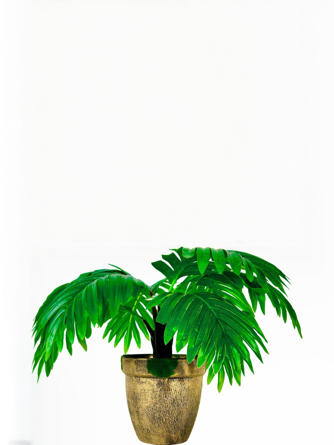 Dekorly Gold Plastic  Artificial Flowers & Plants With Pot