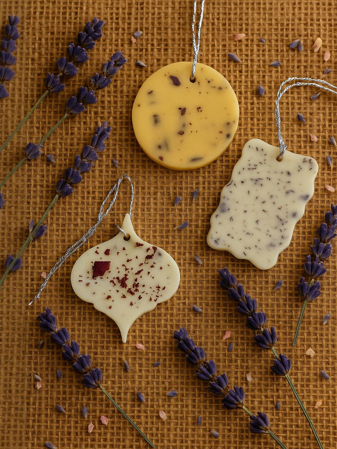 Light Jewels Pack of 3 Natural Scented Beeswax Wardrobe Room Fragrance Tablets