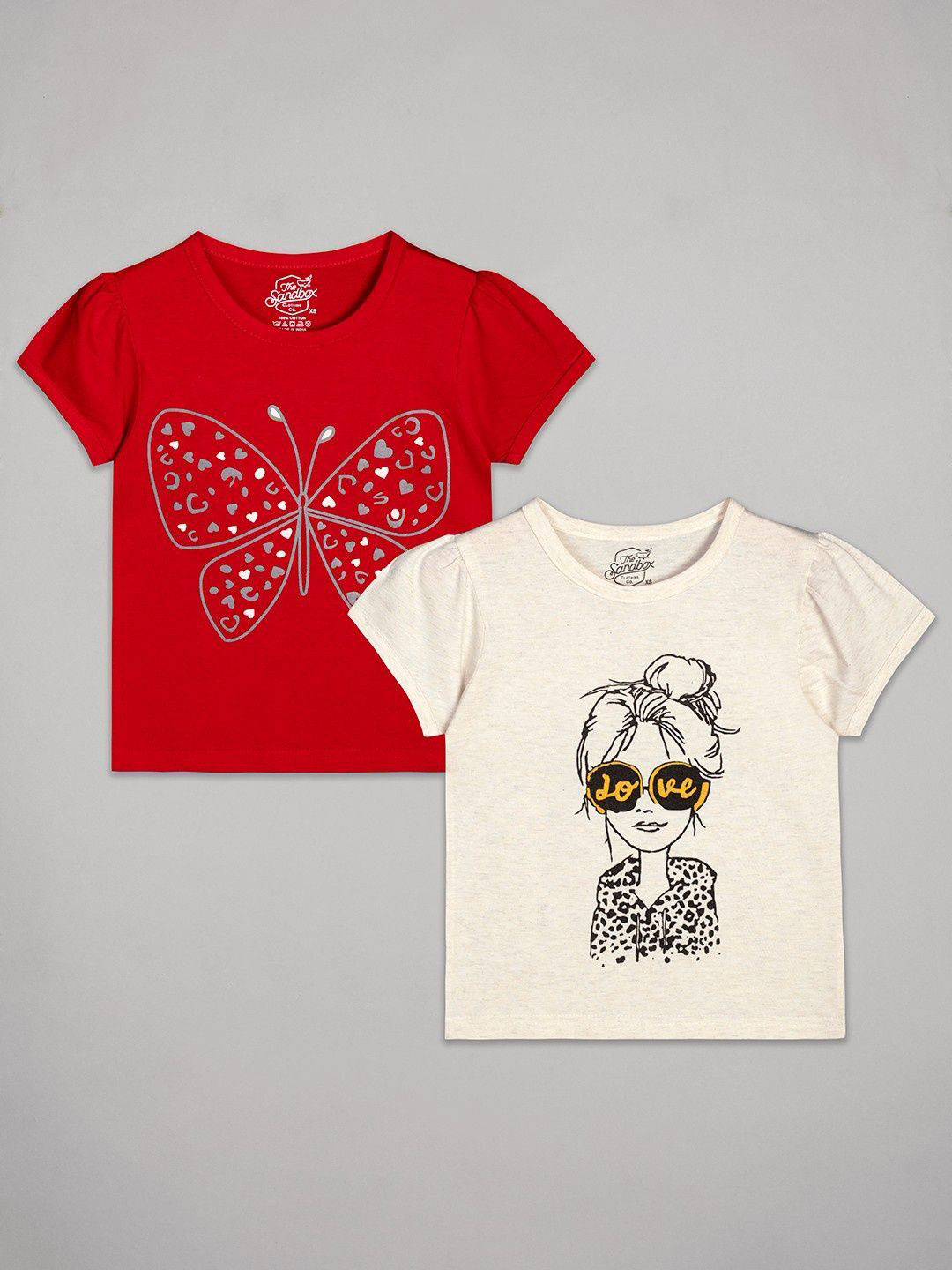The Sandbox Clothing Co. Girls Pack Of 2 Cotton Tshirts
