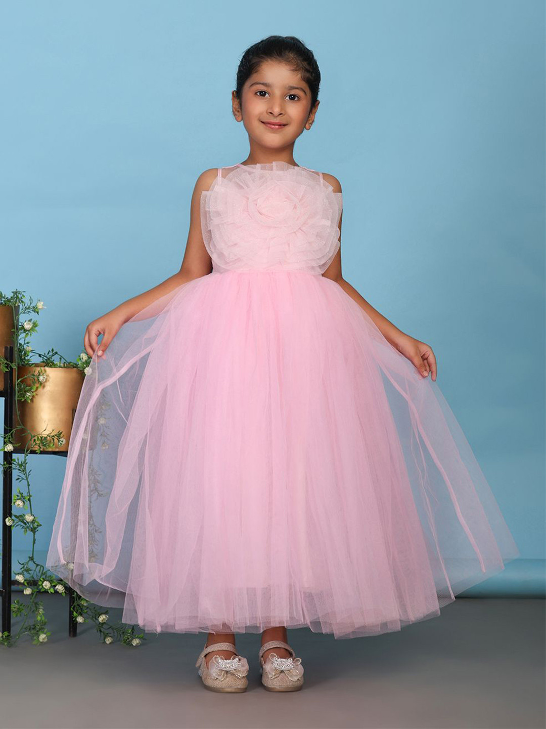 Toy Balloon kids Ruffled Maxi Dress