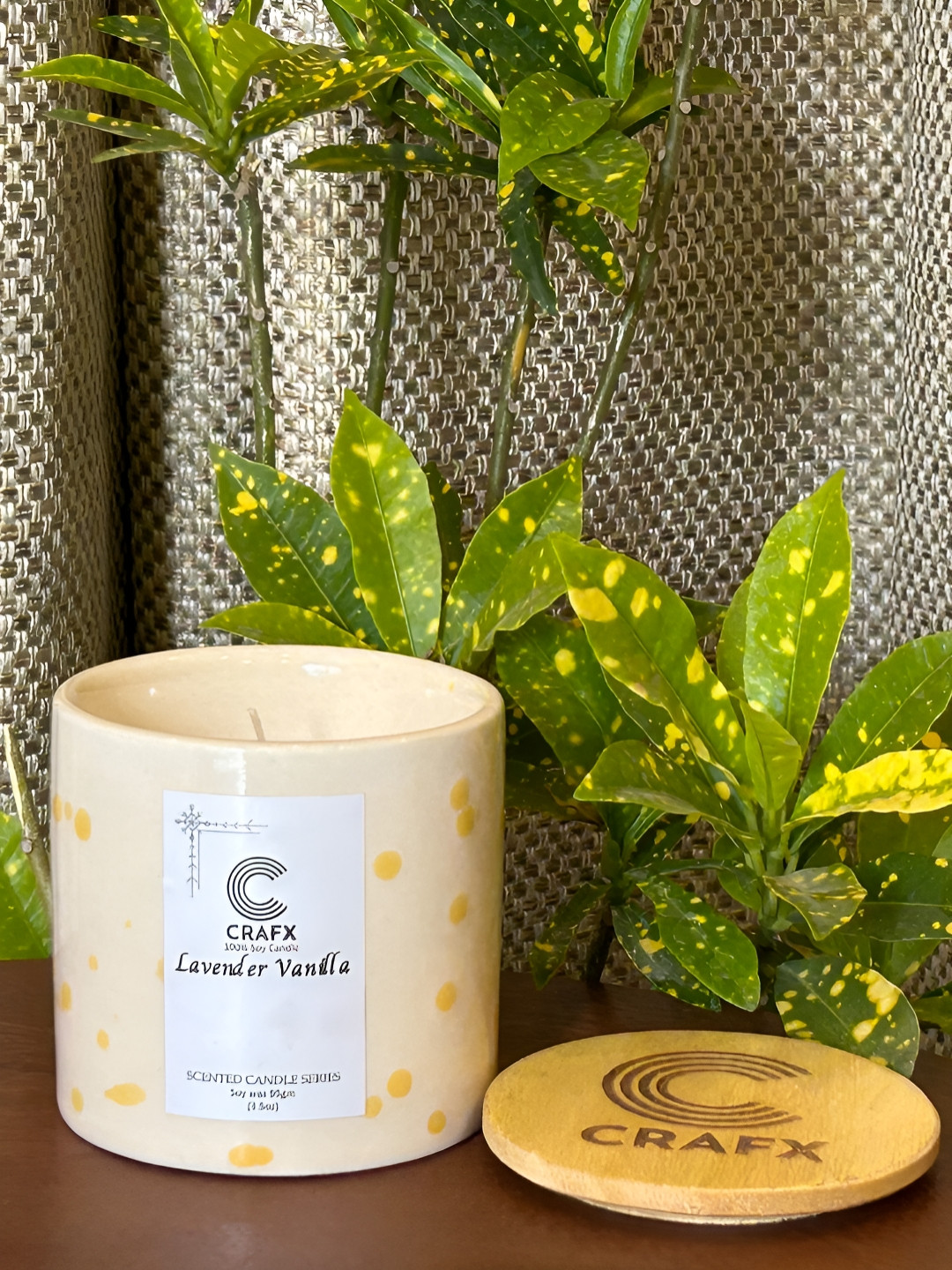 Crafx White Round Jar Candle