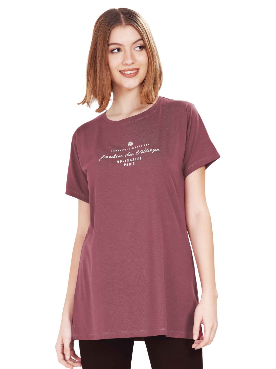 WEET Typography Printed Round Neck Cotton Regular Fit Tshirts
