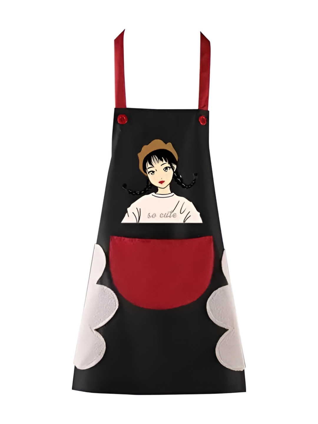 NFI essentials Black Printed Waterproof Apron