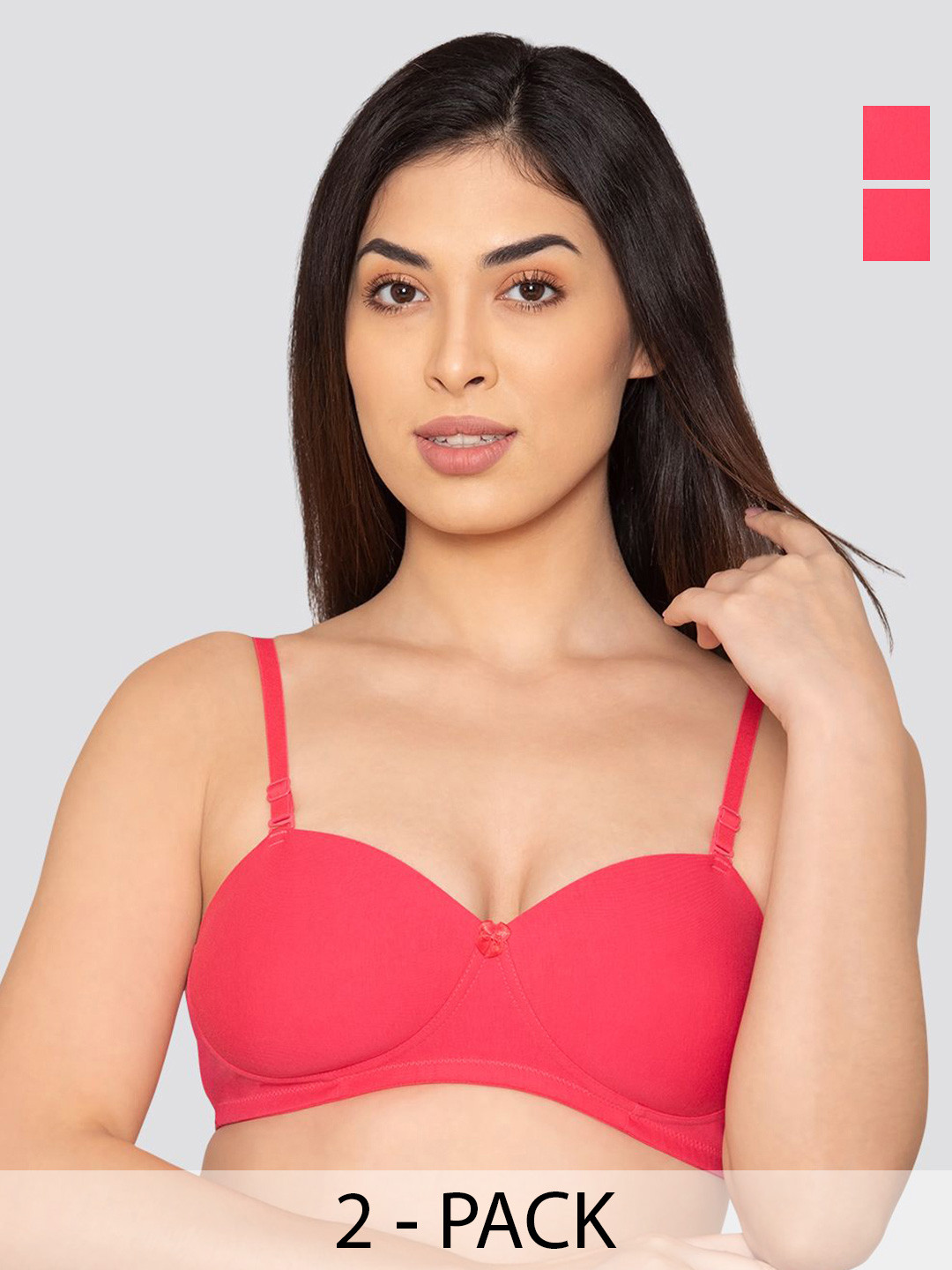 Kalyani Viviana Pack of 2 Soft Padded Seamless Balconette Style T-Shirt Bras