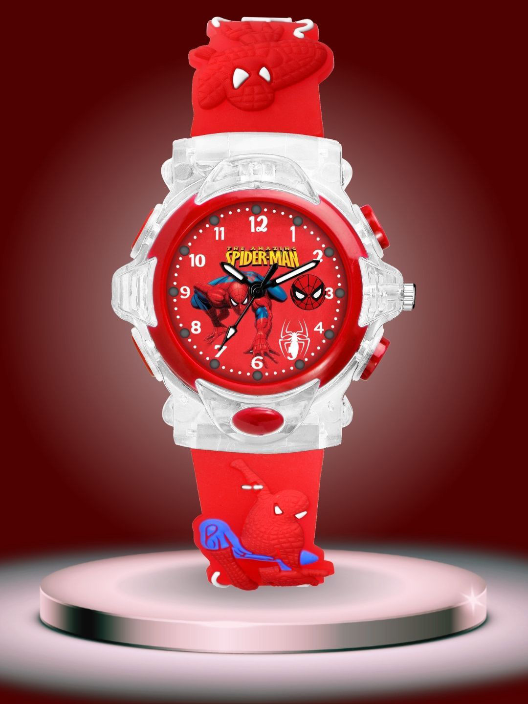 PAPIO Kids Printed Dial Analogue Watch KD-132 RED SPIDERMAN