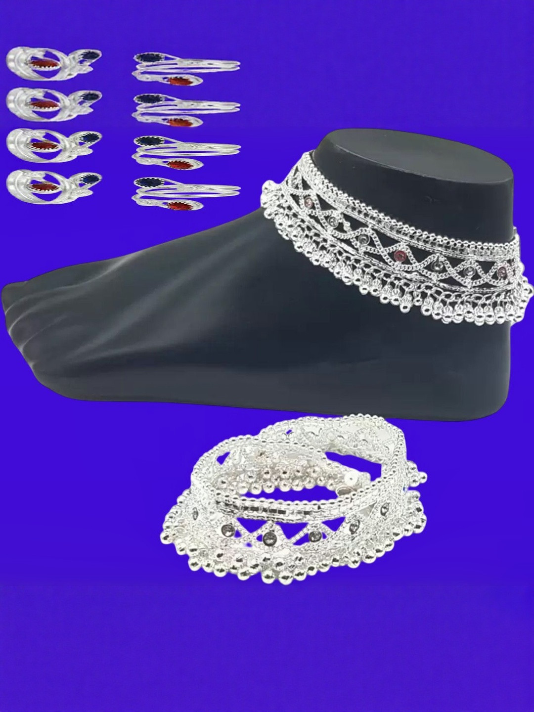 sonu select Silver-Toned Alloy Jewellery Set