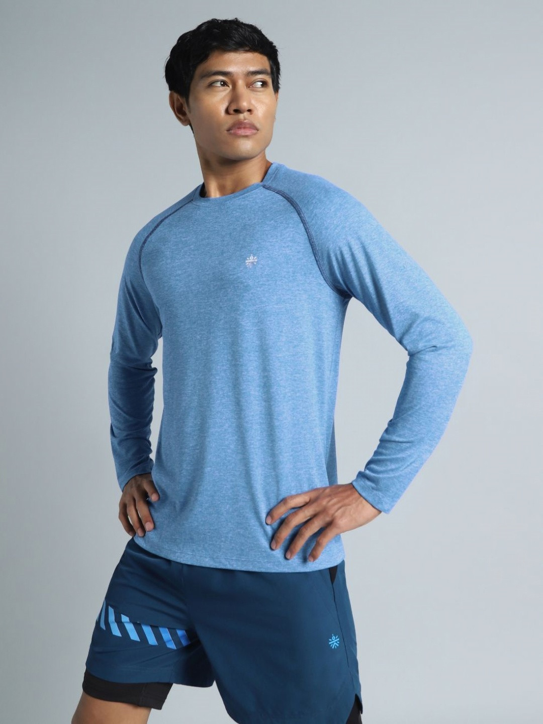 CULT Men Blue Active Day COMFORtech Full Sleeve T-shirt
