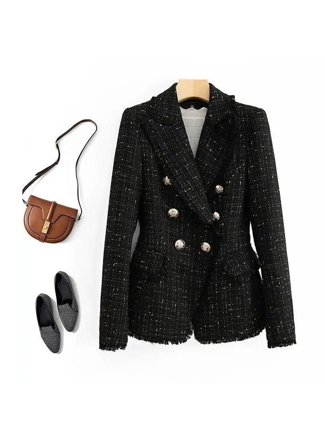 Miss Mosa By Akanksha Orenata Double Breasted Blazer