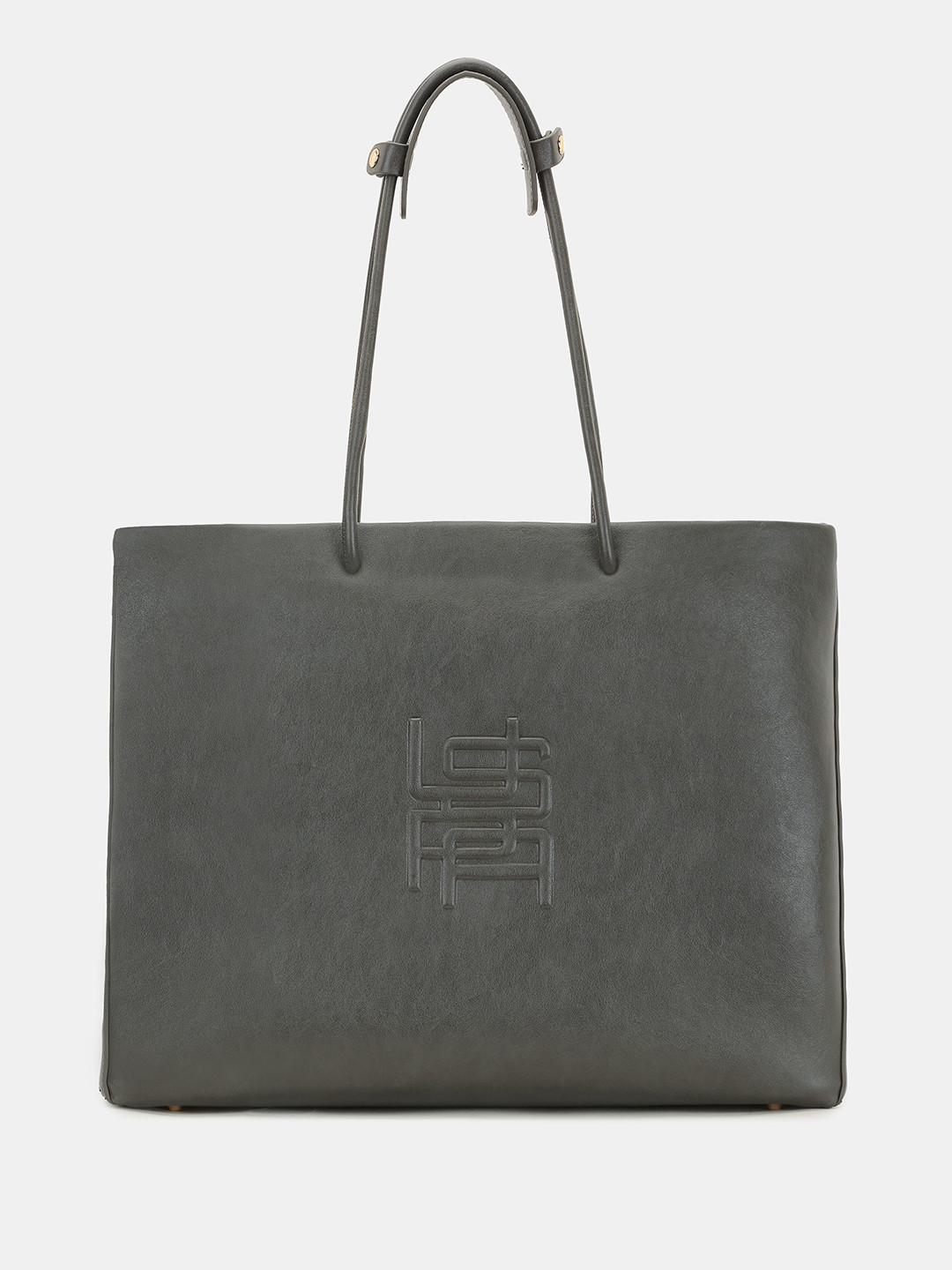 U.S. Polo Assn. Women Billei Charcoal Modern Tote Bag with Laptop sleeve