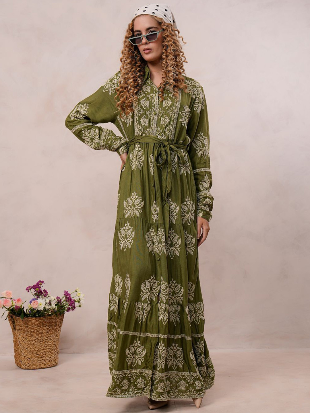 Zolo Label Embroidered Gown Maxi Dress
