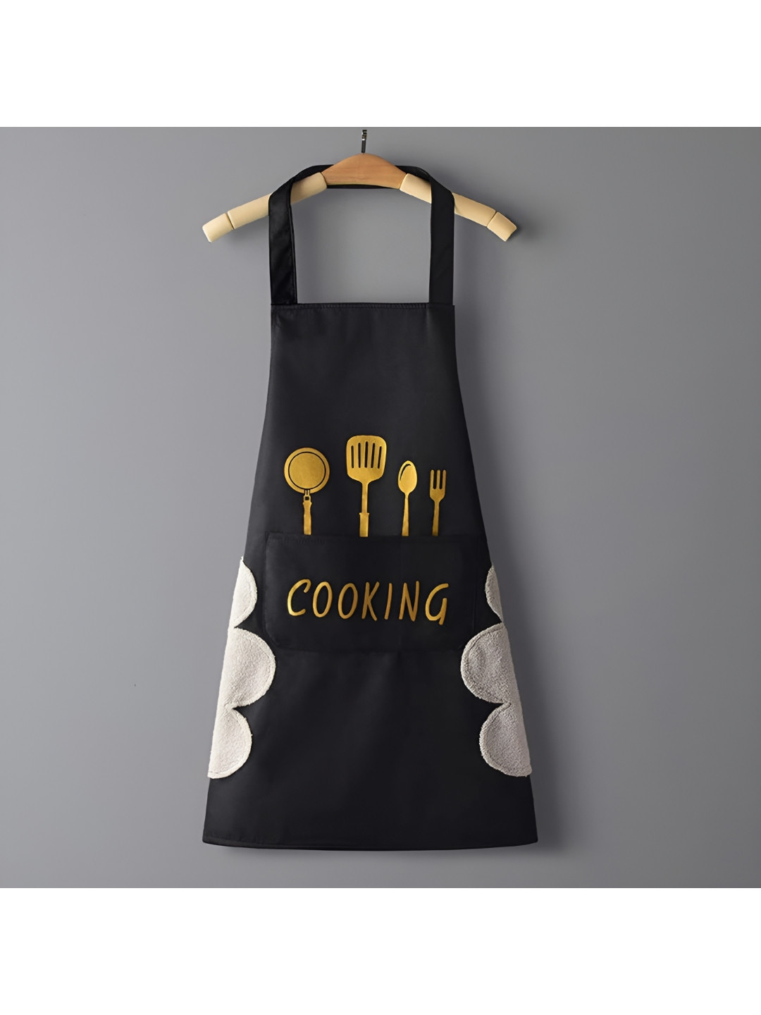 NFI essentials Black Printed Waterproof Aprons