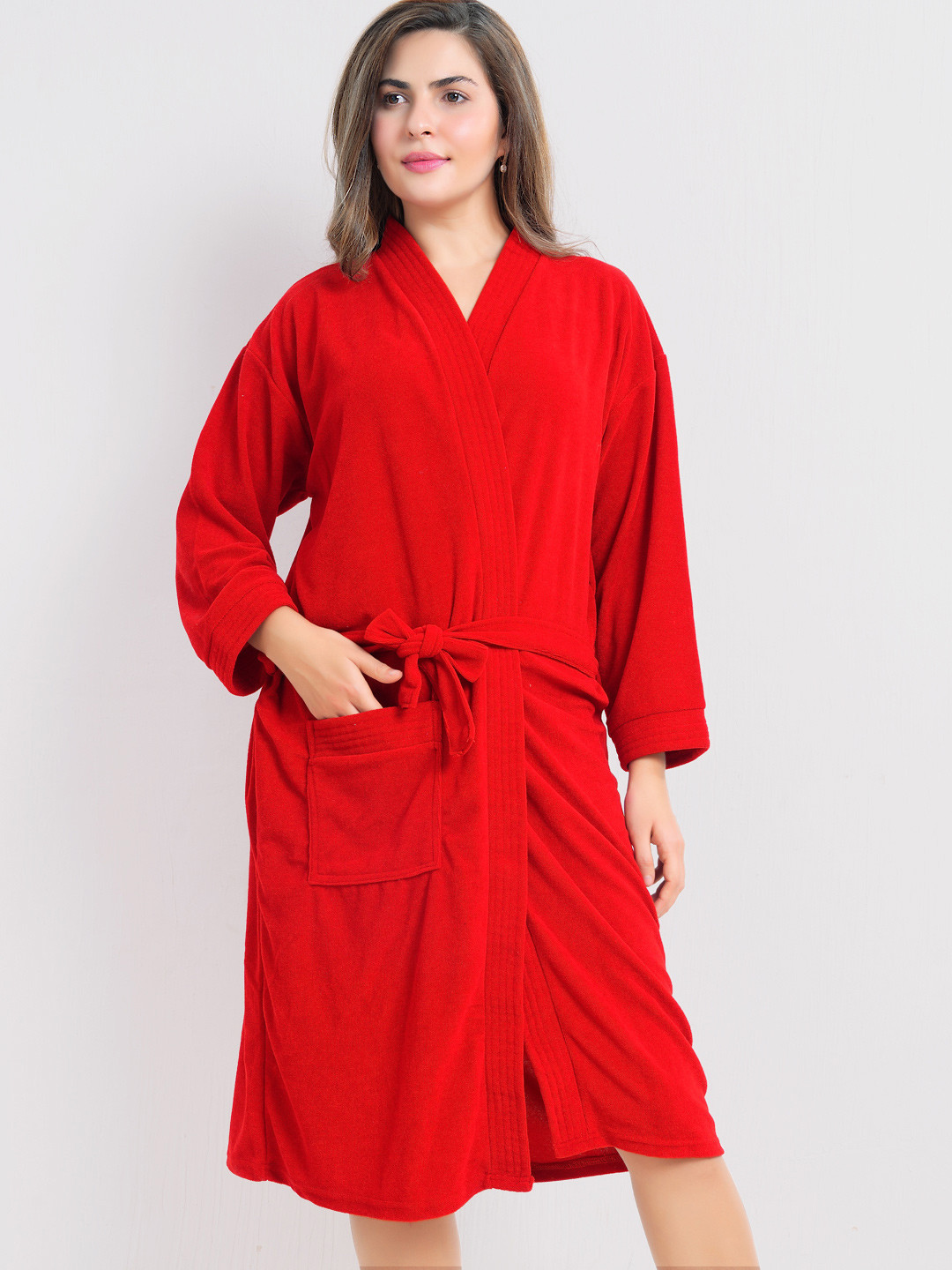 LacyLook Shawl Collar Neck Bath Robe & Wraps