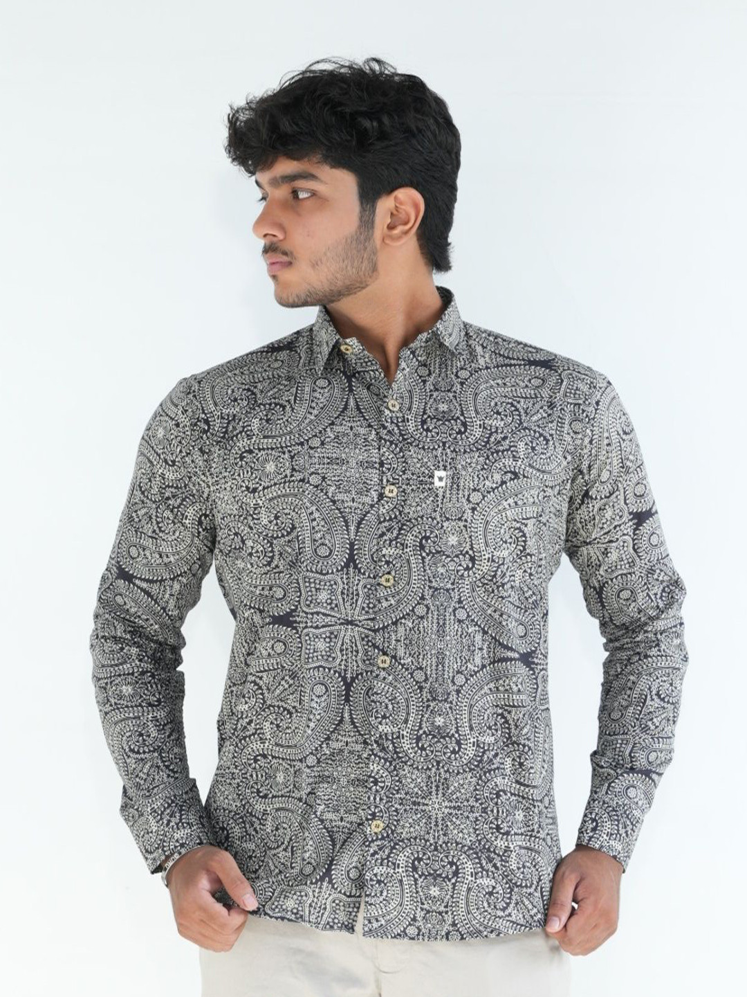 LESENSO Comfort Floral Printed Casual Shirt