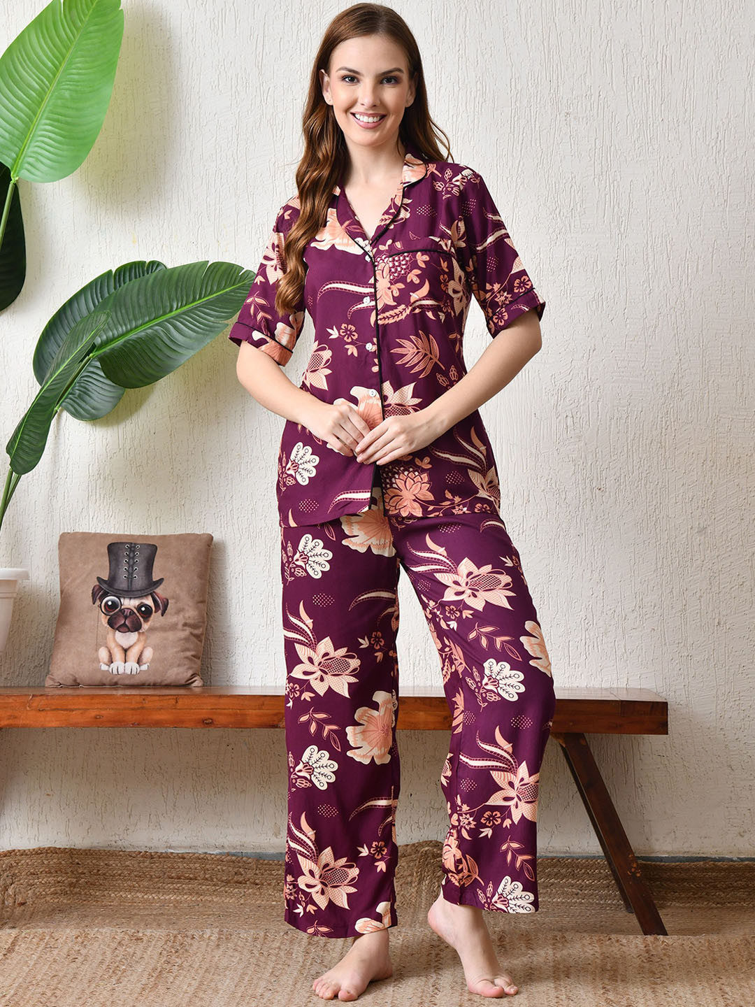 ao services Printed Night suit