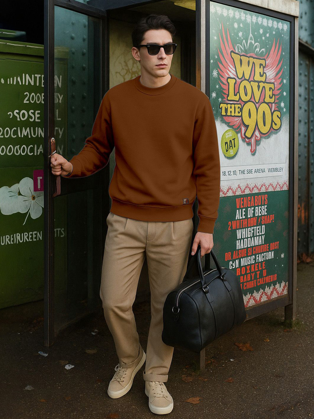 FTX Men Solid Regular Fit Long Sleeves Sweatshirt