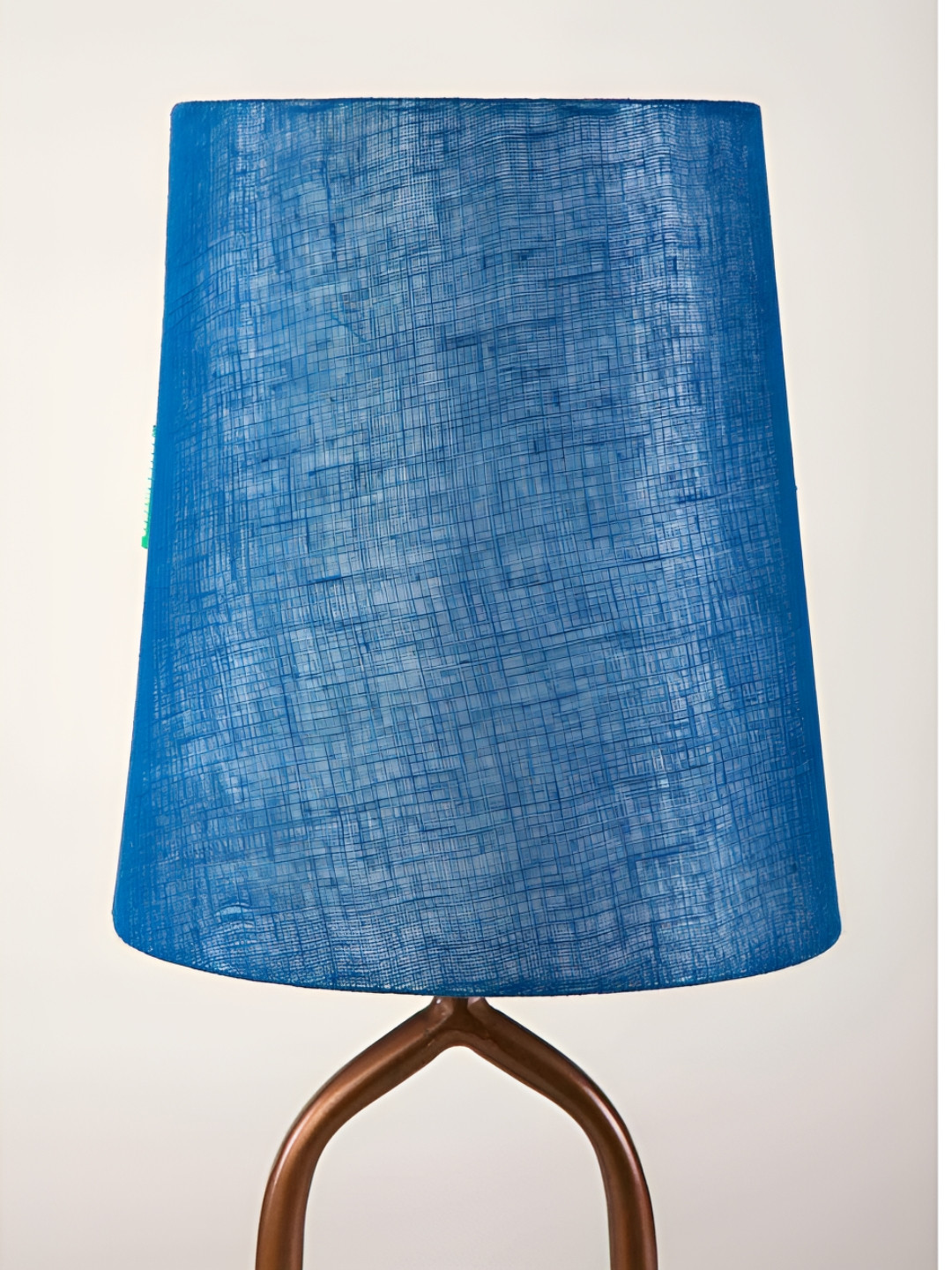 FREEDOM TREE Blue Textured Cylindrical Shaped Table Lamp