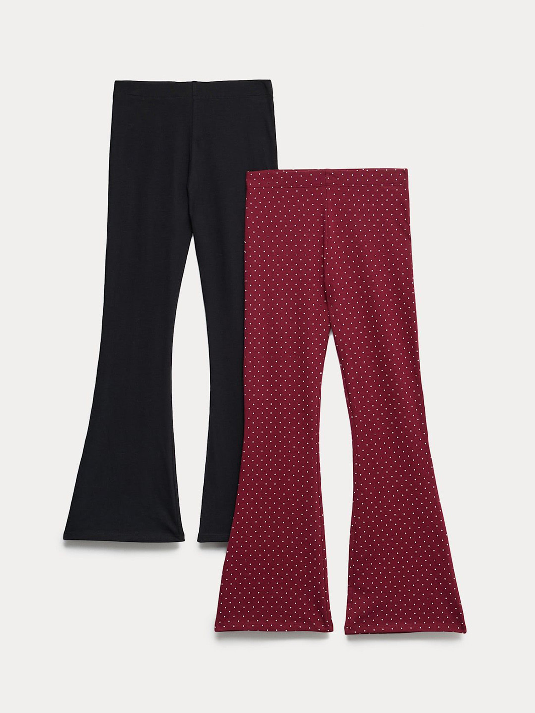 Marks & Spencer Girls Polka Dot Printed Flared Trousers