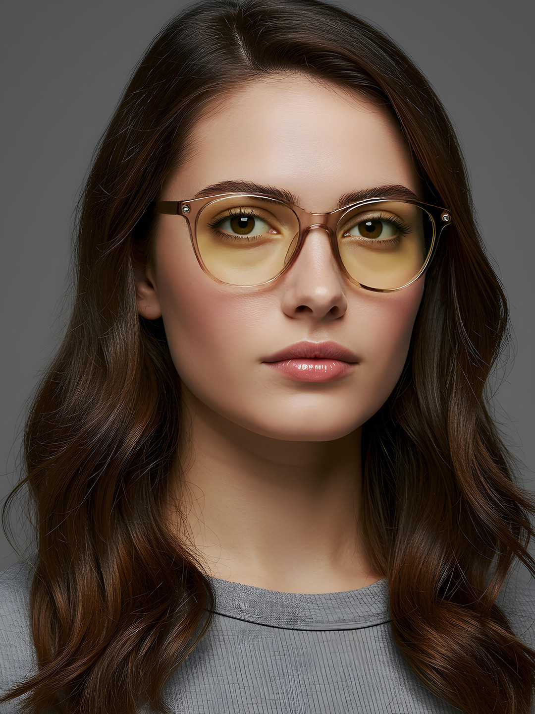 Ted Smith Women Light Brown Cat Eye Premium Acetate Sunglasses With Polarised Lens