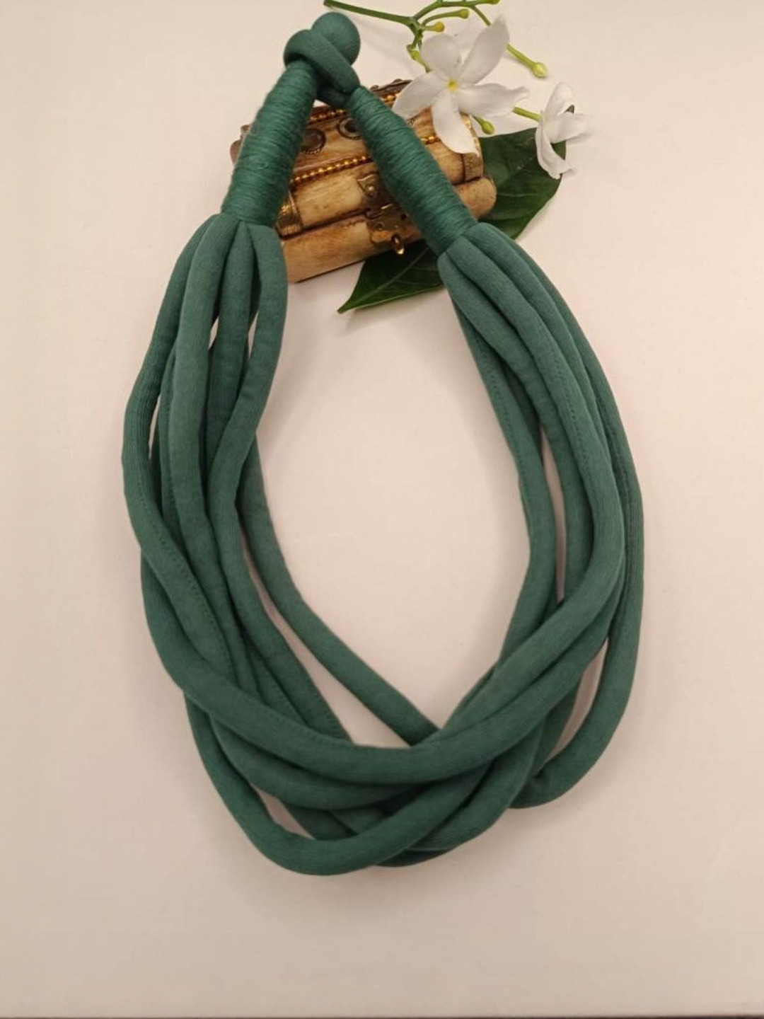 JewelSana Women Multi Layered Fabric Choker Necklace