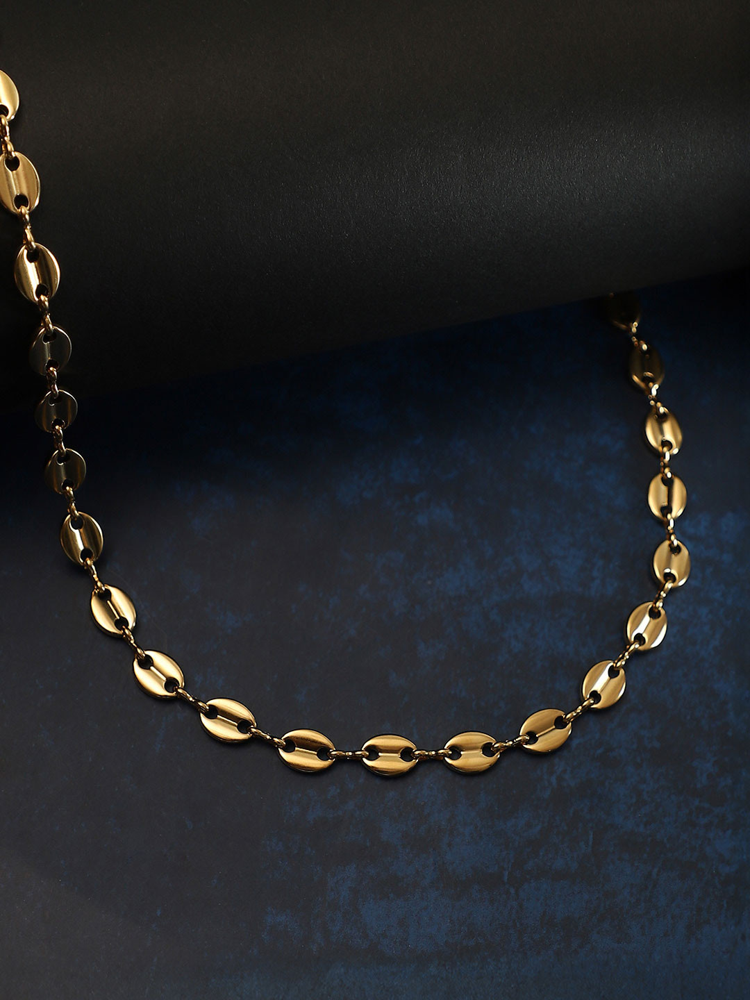 SOHI Gold-Plated Dainty Coffee-Bean Minimal Necklace Chain