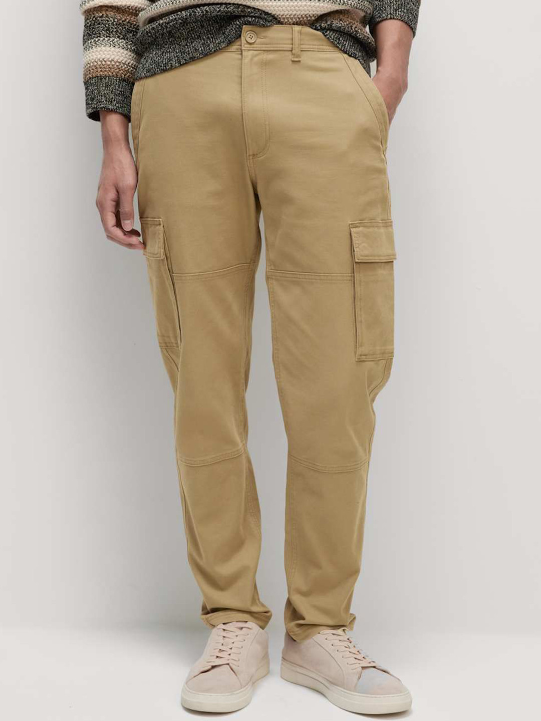 Marks & Spencer Men Tapered Fit Stretch Cargo Trousers