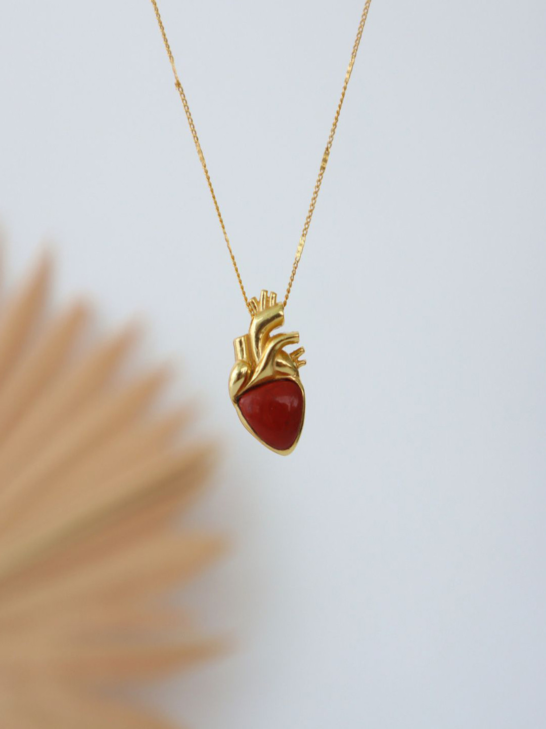 Wear Zing Gold-Plated Heart Shaped Pendant With Chain