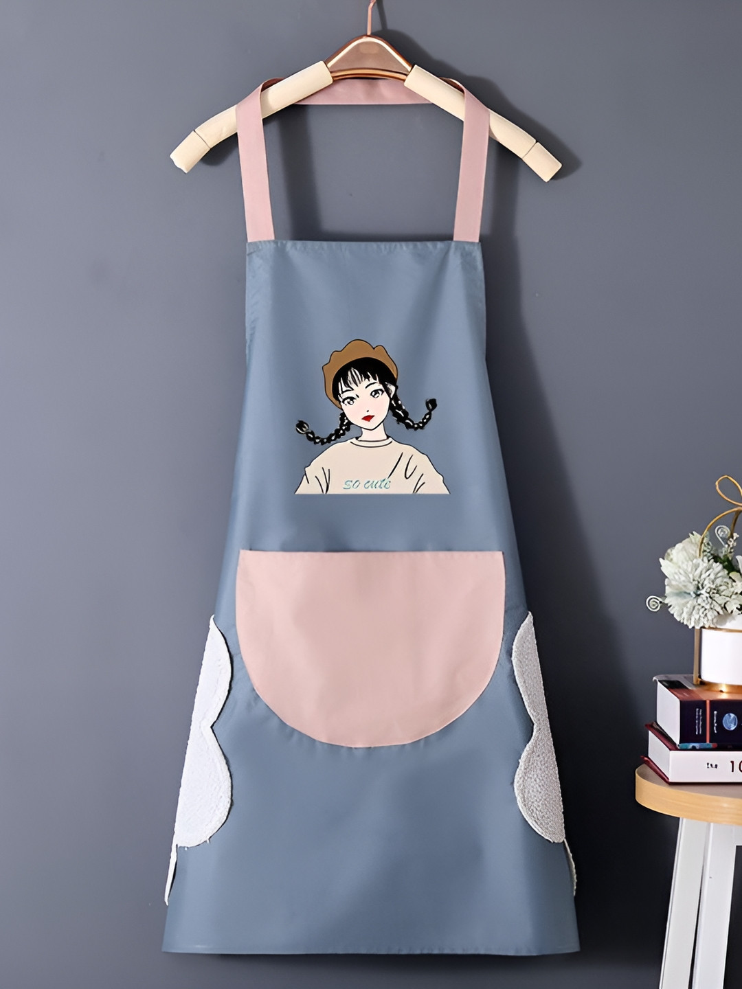 NFI essentials Blue Printed Waterproof Apron
