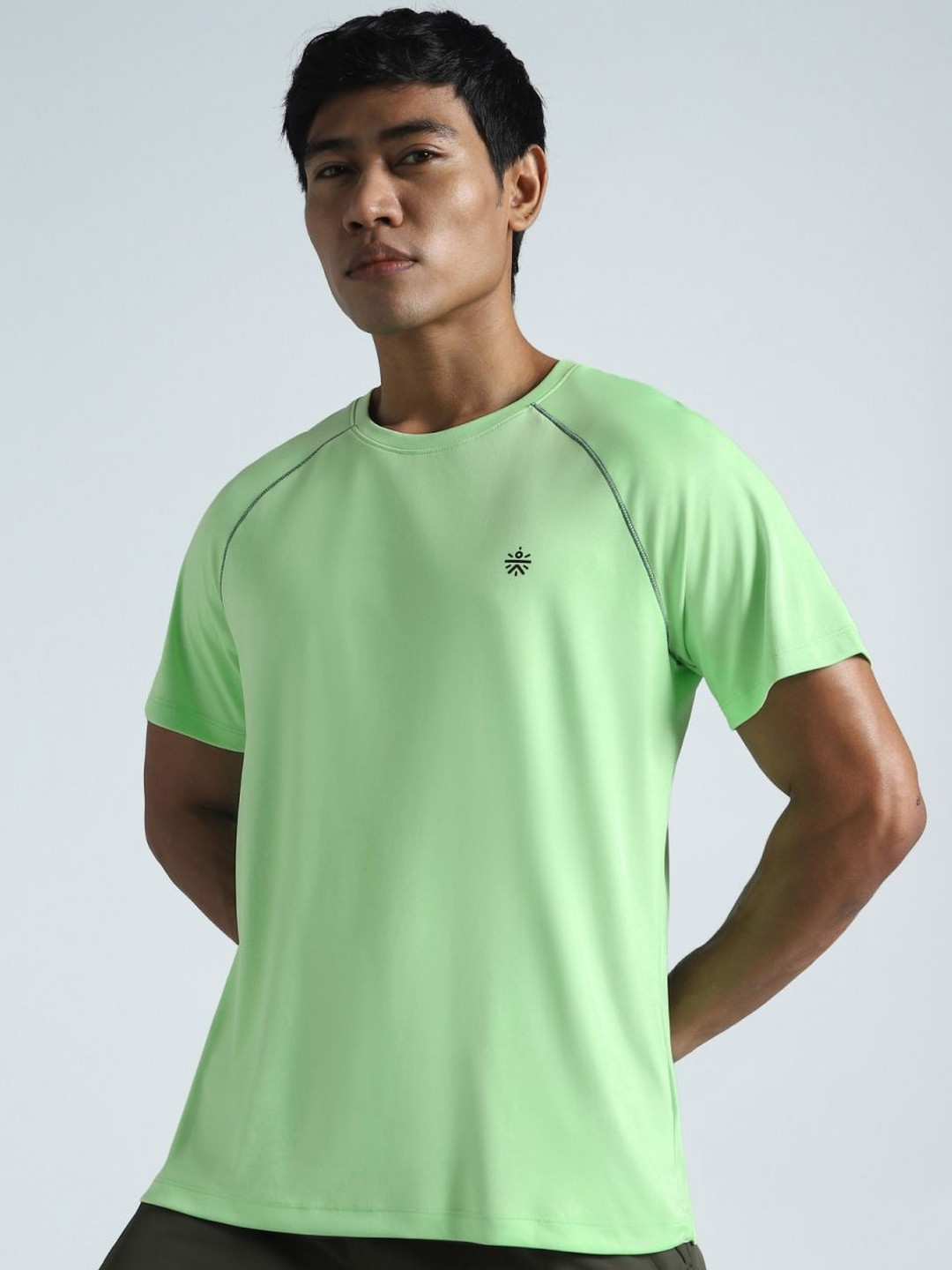 CULT Men Lime All Day Active Recycled Poly Performance T-shirt