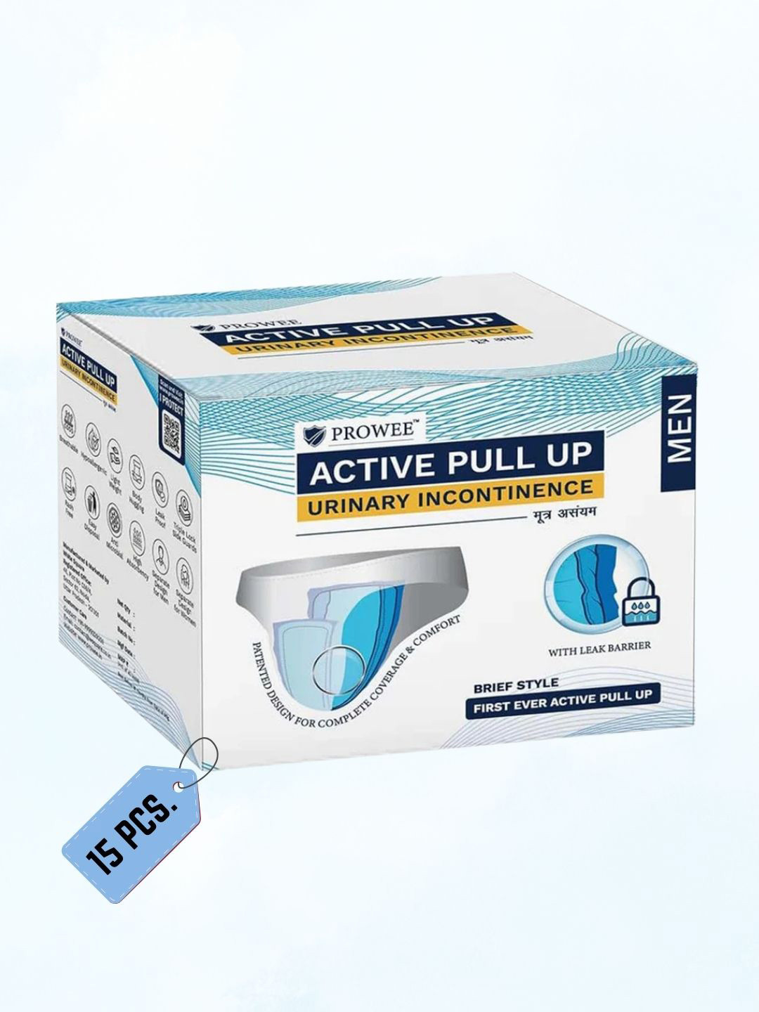 Prowee Active Pull Super Absorbent Disposable Adult Panty Diaper - 15 Pieces