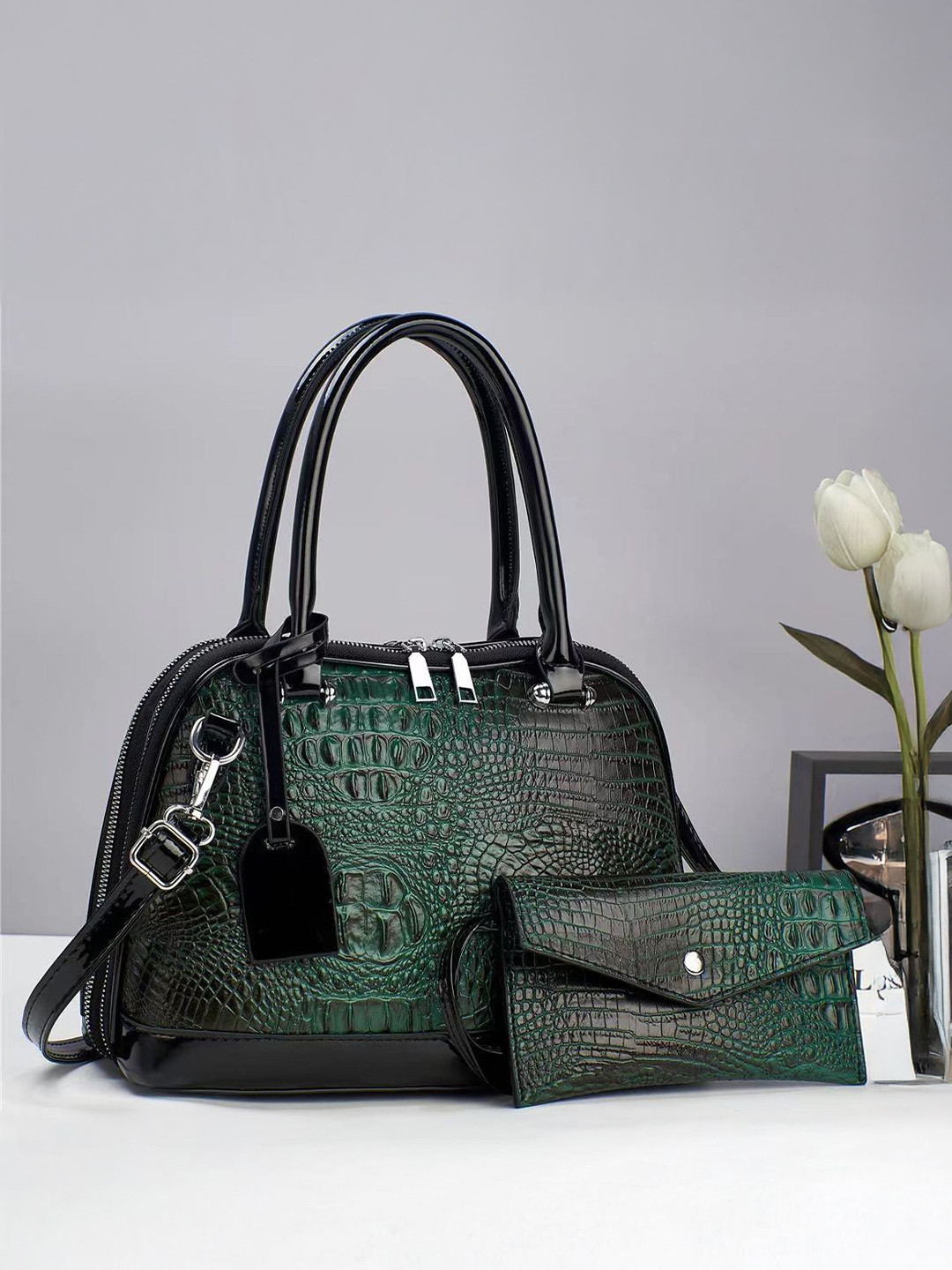 StyleCast Women Textured Structured Shoulder Bag With A Wallet