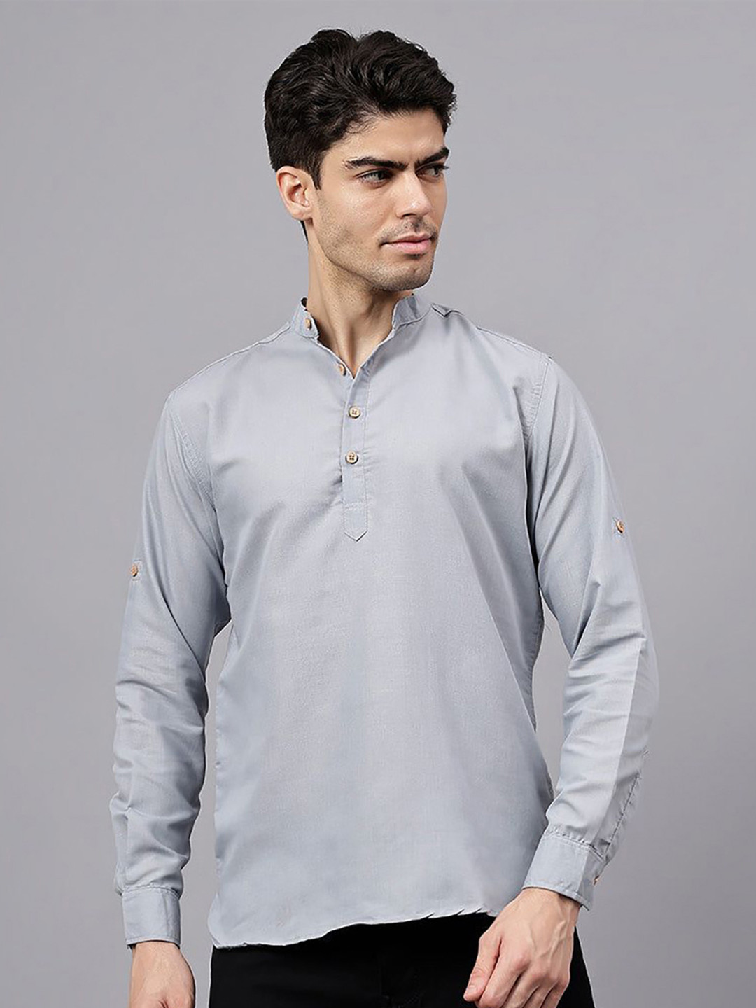 Stitchy Head Men Solid Daily Cotton Straight Kurta