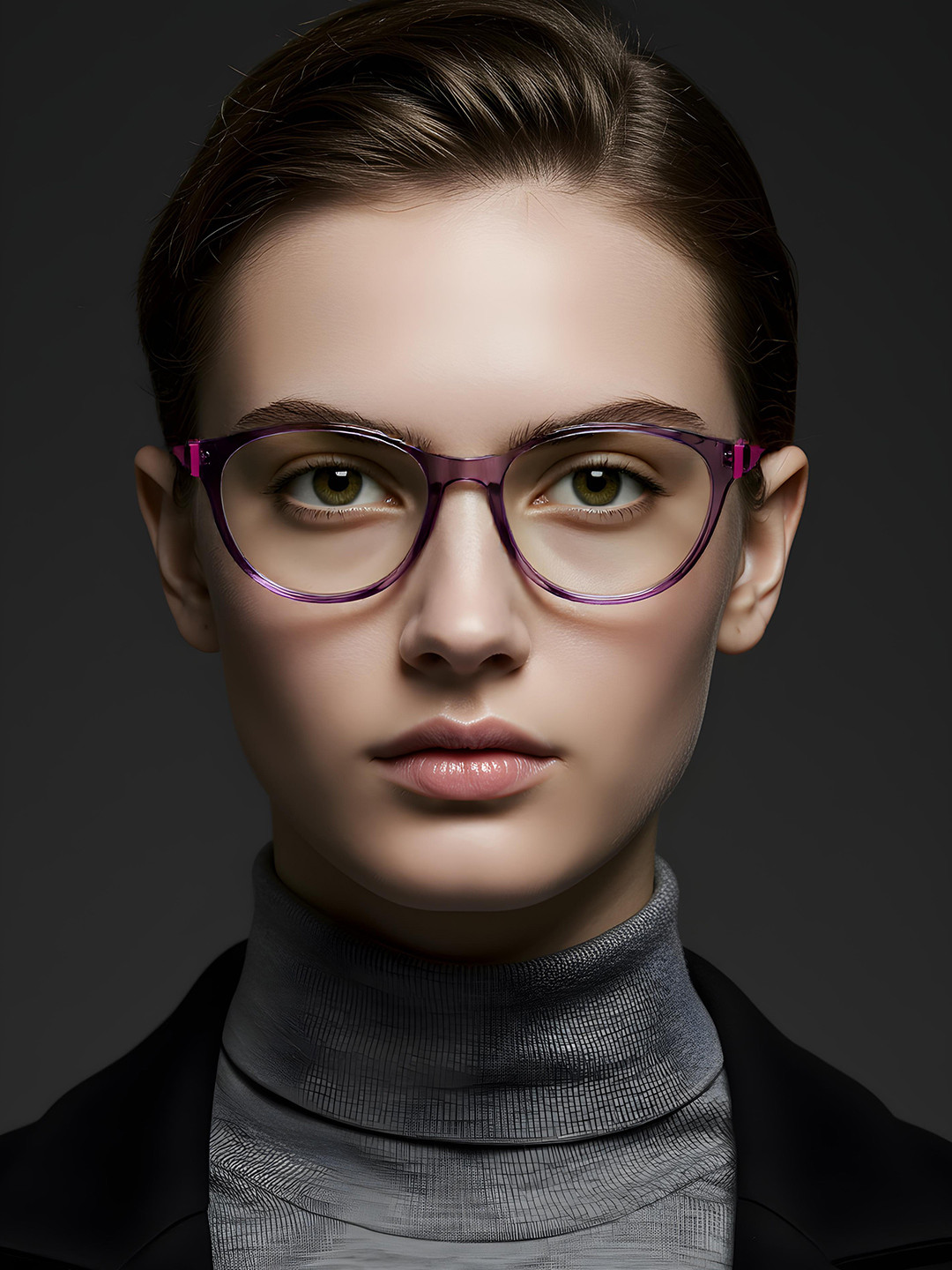 Ted Smith Women Purple-Brown Cat Eye Premium Acetate Sunglasses With Polarised Lens