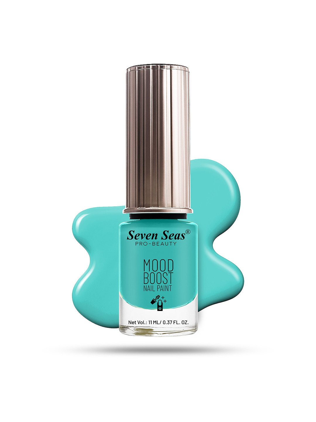 Seven Seas Mood Boost Long Lasting & Chip Resistant Nail Paint - 11 ml - Turquoise 59