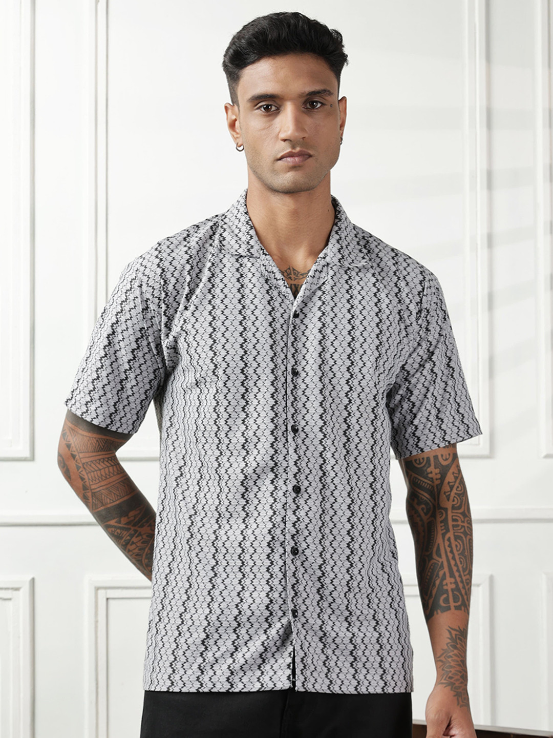 SWADESI STUFF Men Geometric Printed Shirts
