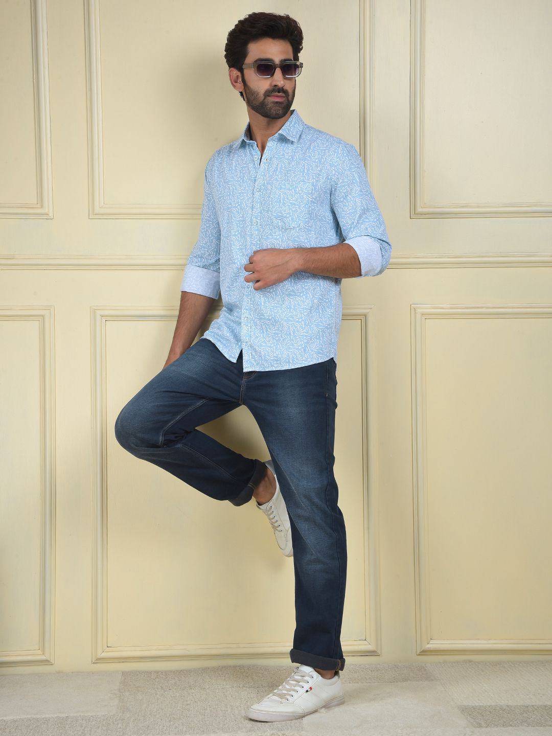 Crimsoune Club Men Abstract Printed Cotton Shirts