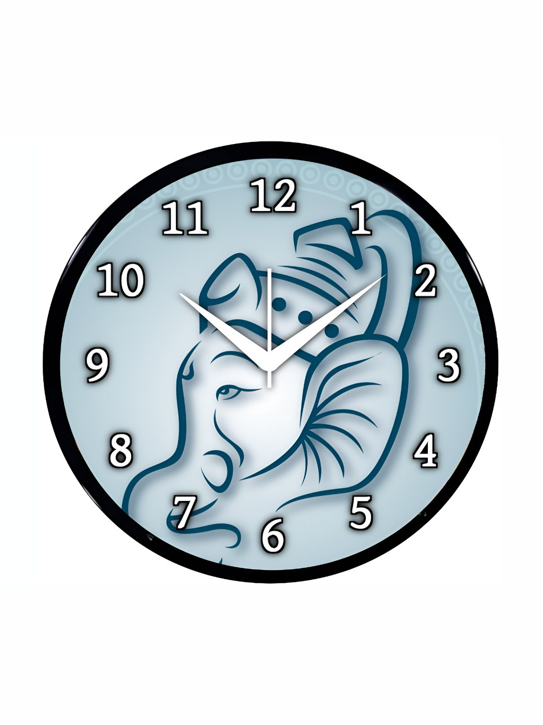 Babawill Blue & Black Printed Wall Clock