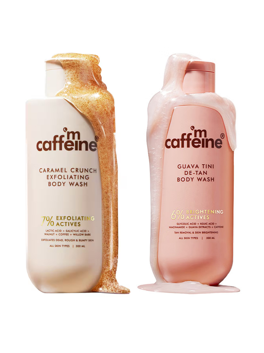 MCaffeine Set of 2 Body Wash 300ml each - Guava Tini & Caramel Crunch