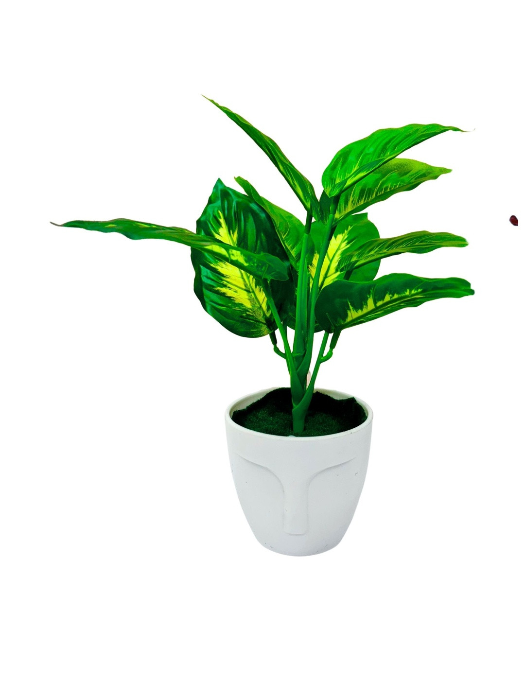 Dekorly Yellow Plastic Money Plant Artificial Flowers & Plants With Pot